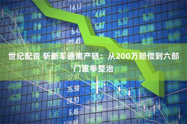 世纪配资 斩断车圈黑产链：从200万赔偿到六部门重拳整治