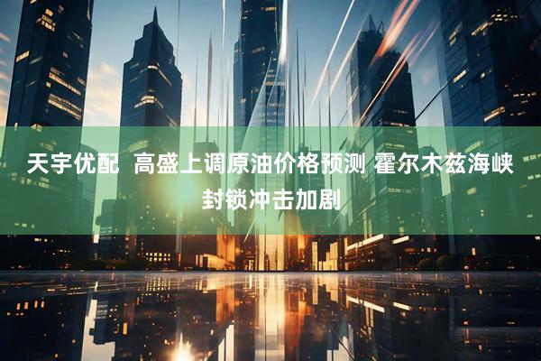 天宇优配  高盛上调原油价格预测 霍尔木兹海峡封锁冲击加剧